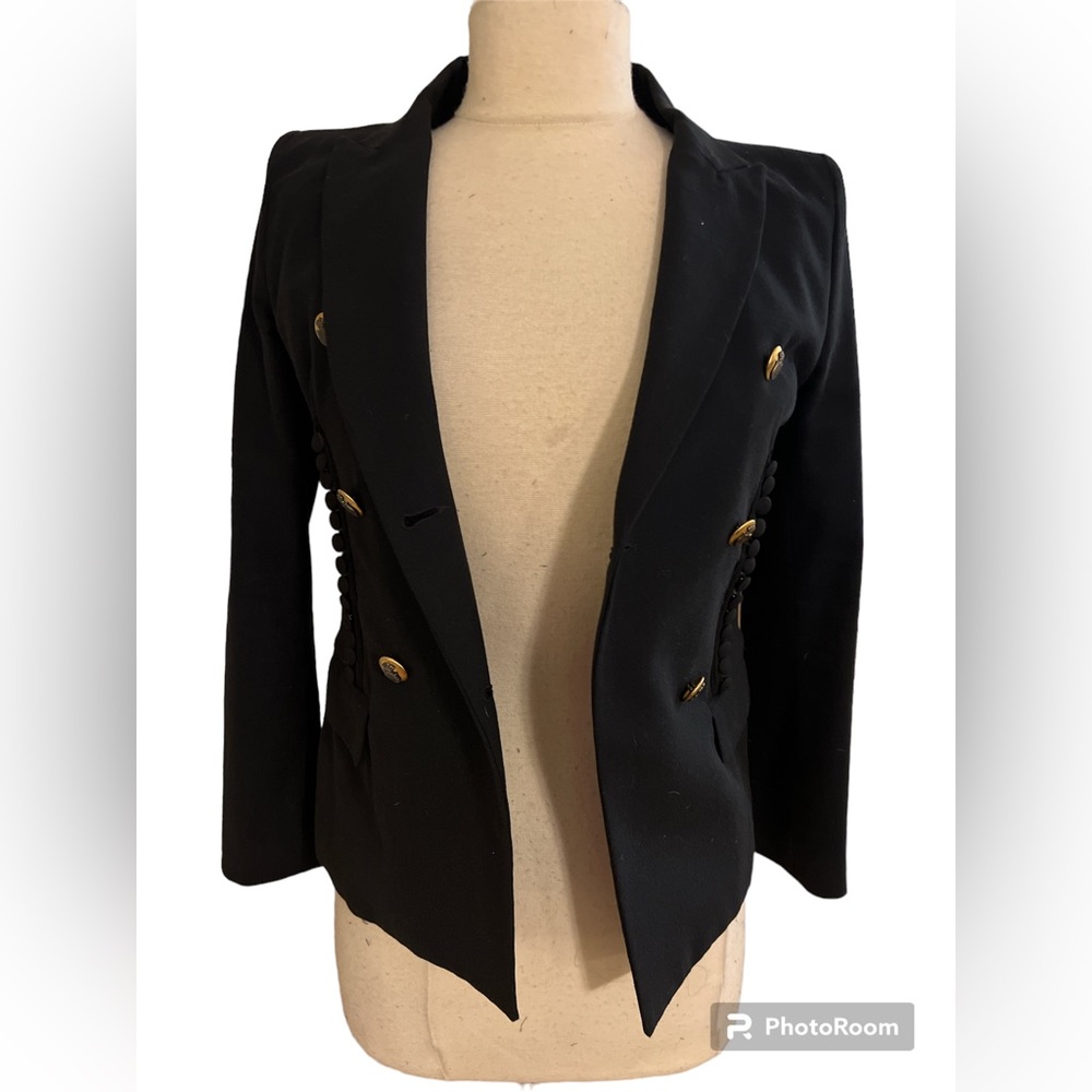 Iro Alix Wool Cotton Blend Navy Blazer - Women’s Size 1